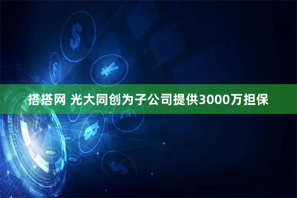搭搭网 光大同创为子公司提供3000万担保